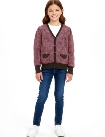 
						Cardigan Zara, roz/maro