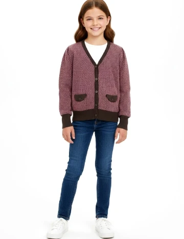 Cardigan Zara, roz/maro