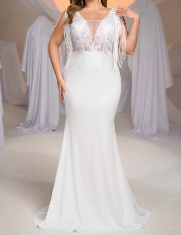 Rochie lunga SHEIN CURVE, alb