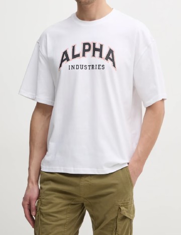 
						Tricou ALPHA INDUSTRIES, alb