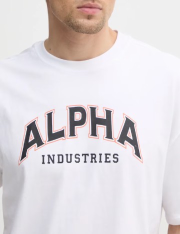 Tricou ALPHA INDUSTRIES, alb