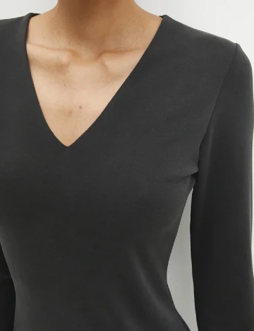 Rochie medie Answear LAB, gri inchis