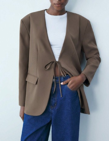 
						Sacou SHEIN, maro inchis