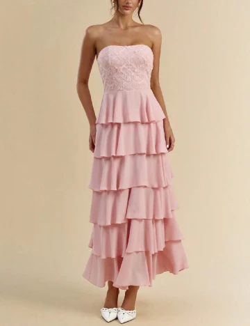 Rochie medie SHEIN, roz pudra