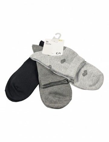 Set sosete 3 perechi C&A, mix culori