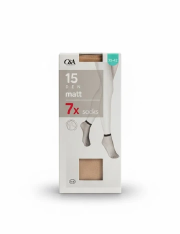 Set sosete 7 perechi C&A, crem