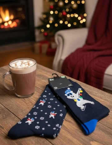 
						Set sosete 2 perechi C&A, bleumarin