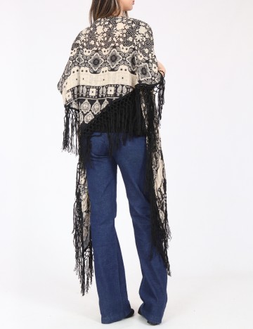 Esarfa Bershka, bej/negru