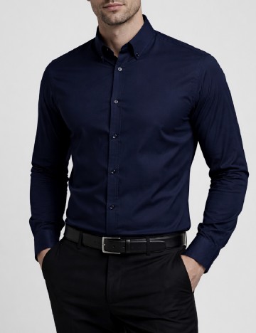 
						Camasa Bershka, bleumarin