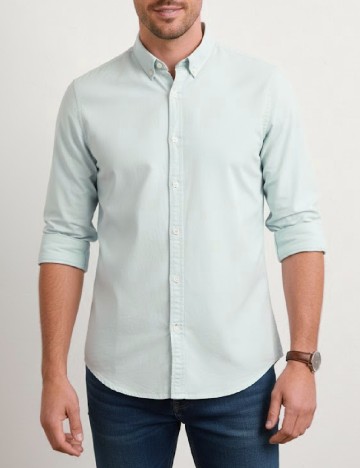 
						Camasa Bershka, verde deschis