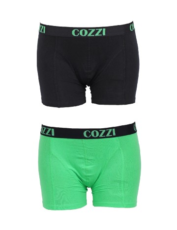 
						Set Boxeri 2 perechi Cozzi, negru/verde