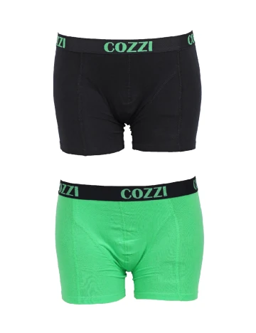 Set Boxeri 2 perechi Cozzi, negru/verde