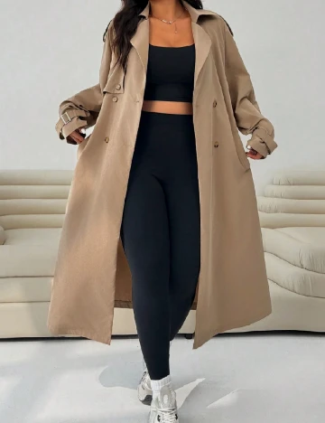 Trench SHEIN CURVE, bej