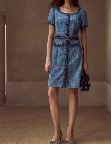 
						Rochie scurta MOTF, albastru