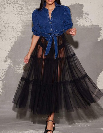 
						Jacheta SHEIN, albastru/negru