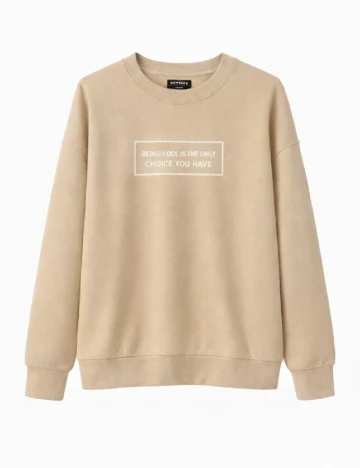 Bluza Oversize Bershka, crem