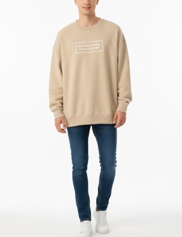 
						Bluza Oversize Bershka, crem