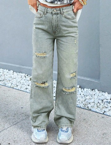 
						Blugi SHEIN, albastru