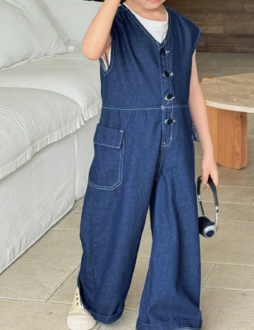 
						Salopeta Shein Kids, albastru