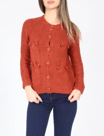Cardigan Zara, caramiziu