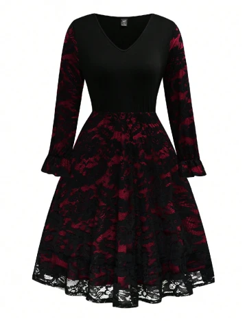 Rochie medie SHEIN CURVE, negru