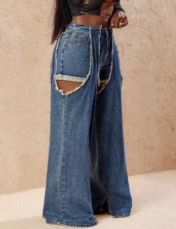 
						Blugi SHEIN, albastru