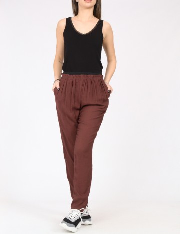 Pantaloni Zara, maro inchis