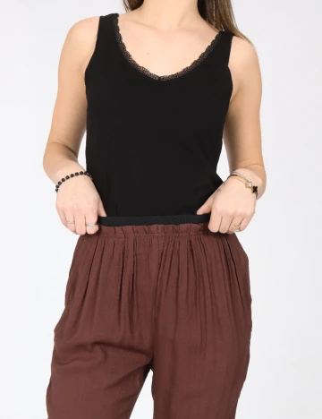 Pantaloni Zara, maro inchis