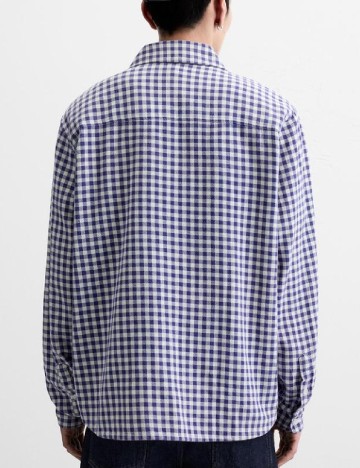 Camasa Zara, mov/alb