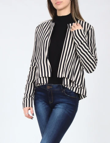 Blazer Zara, crem/negru