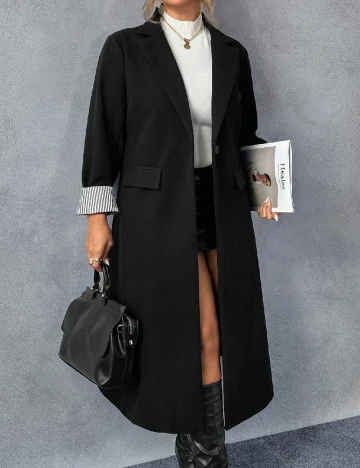 Palton SHEIN CURVE, negru
