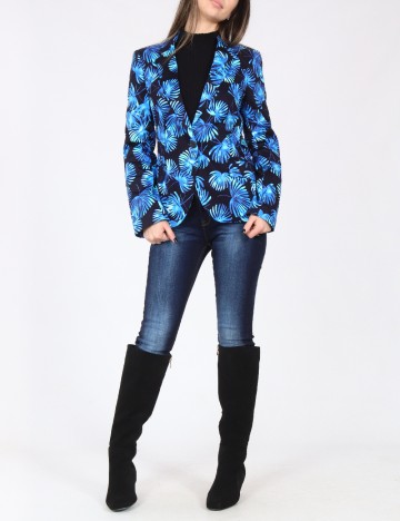 Sacou Zara, negru/albastru