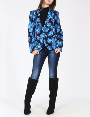 Sacou Zara, negru/albastru