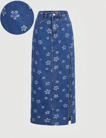 
						Fusta SHEIN, albastru