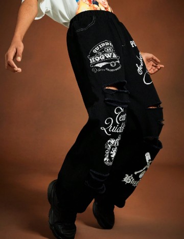 
						Blugi Shein Kids, negru