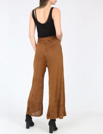 Pantaloni Zara, maro/negru