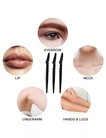 Set lame de ras, 60 bucati SHEIN, negru