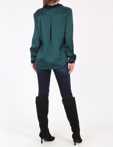 Camasa Zara, verde inchis