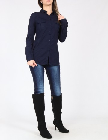 Camasa Zara, bleumarin