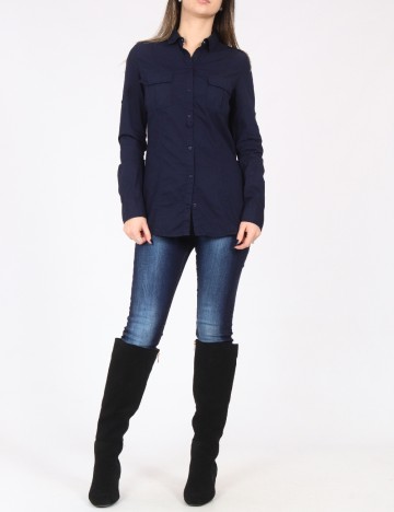 
						Camasa Zara, bleumarin