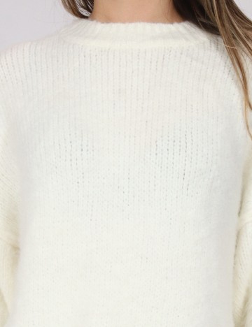 Pulover Bershka, ecru