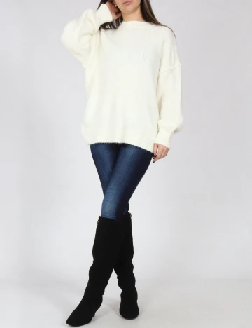 Pulover Bershka, ecru