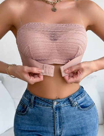 
						Sutien SHEIN, roz pudra