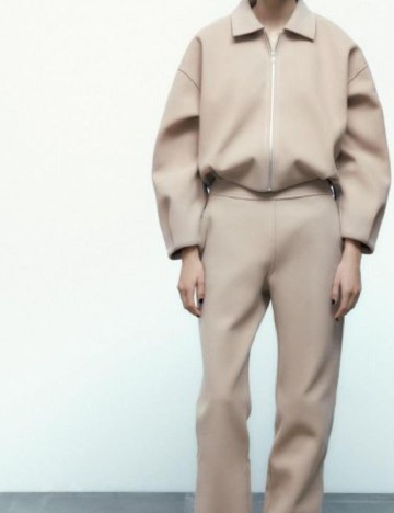 Pantaloni Zara, crem