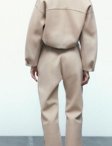 Pantaloni Zara, crem