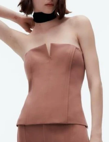 Top Zara, roz pudra inchis