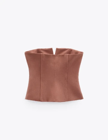 Top Zara, roz pudra inchis