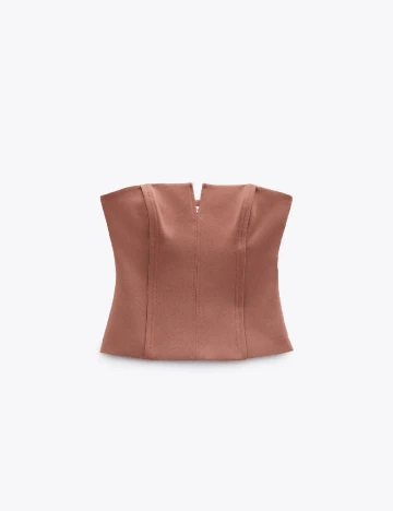 Top Zara, roz pudra inchis