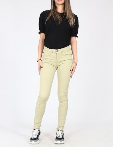 Pantaloni Pull&Bear, verde deschis