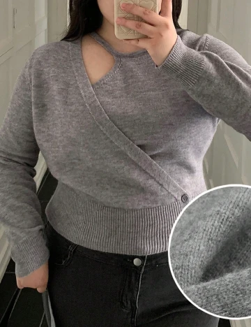 Bluza Dazy Plus Size, gri